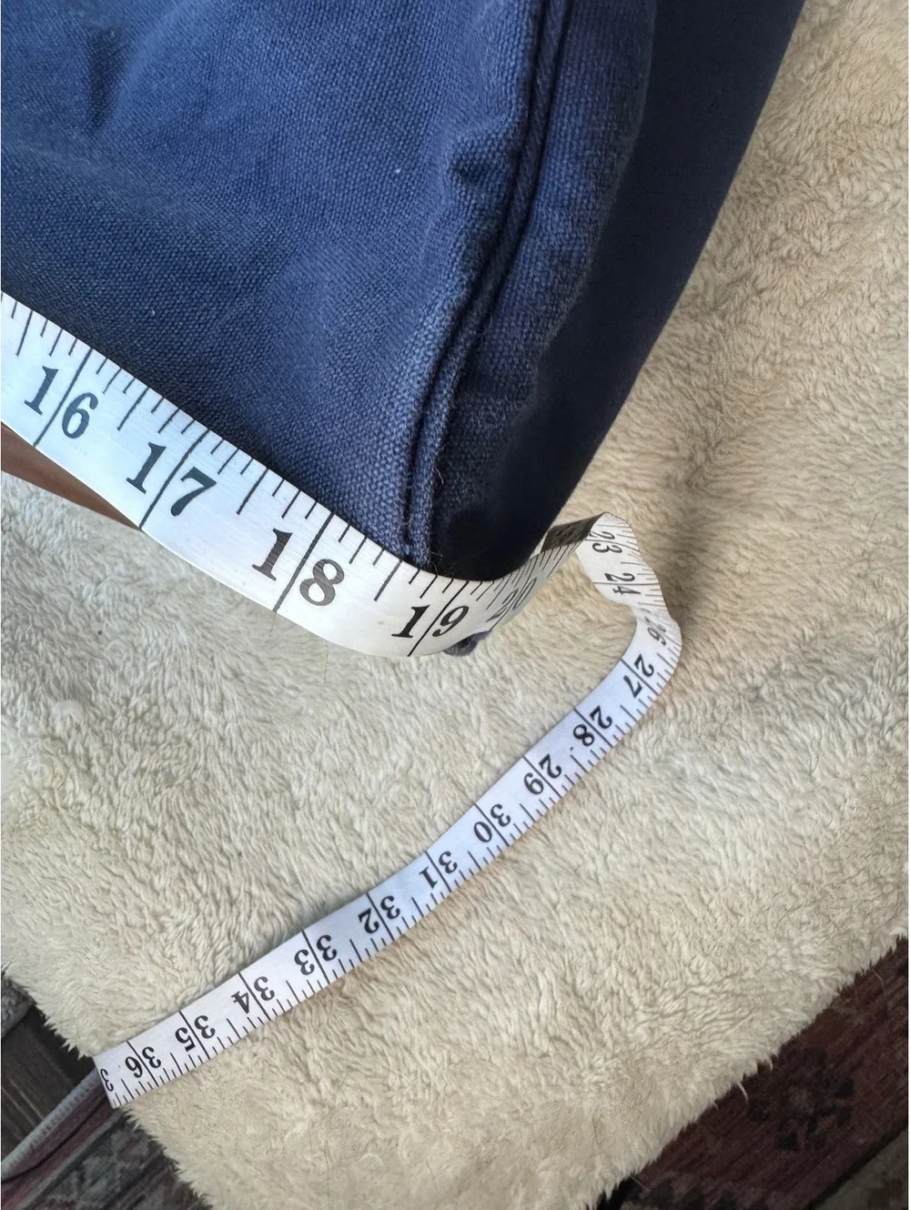 Vintage Polo Ralph Lauren Navy Blue Canvas Duffel / Weekender Bag